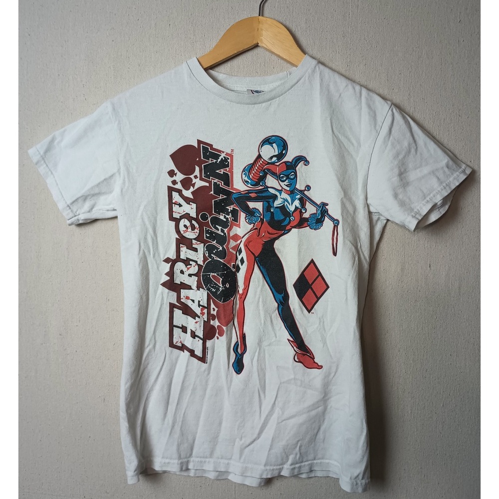 Harley‎ Quinn Graphic Tee Joker DC Comics White Size Small Women's Batman Q